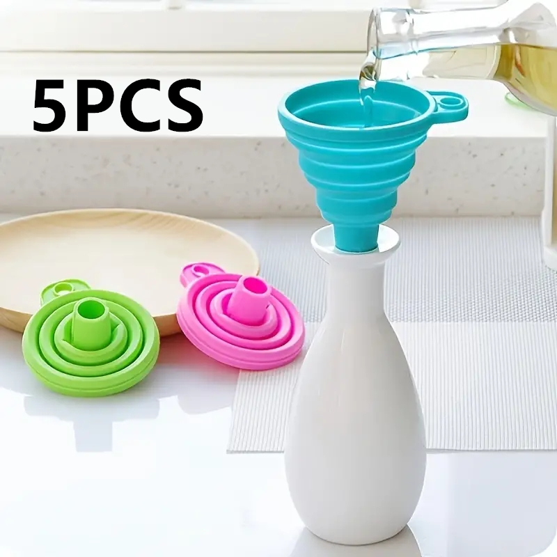 Kitchen Gadgets Latest - قمع سيليكون قابل للطي متعدد الوظائف