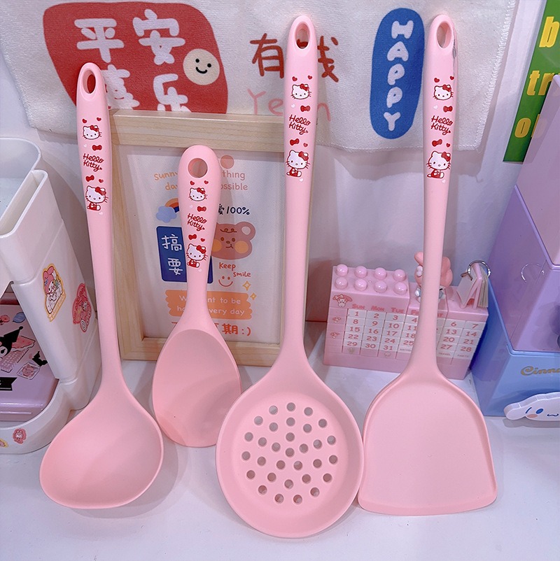 Silicone Spatula Set - مجموعة أدوات مطبخ سيليكون بطباعة أنمي