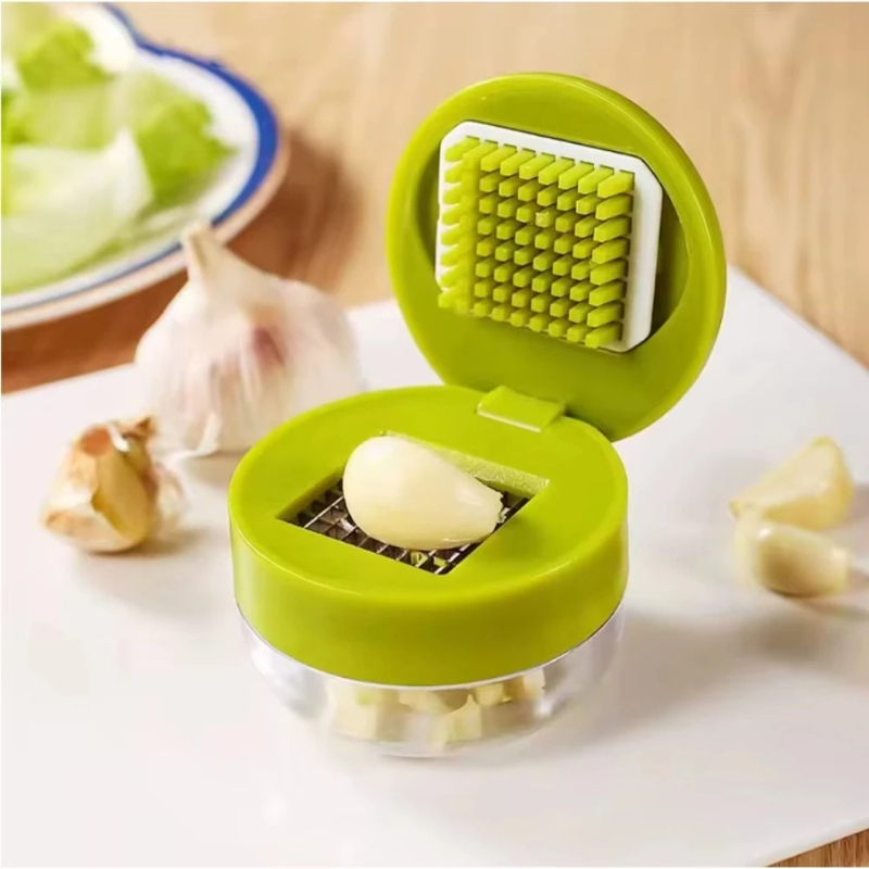 Kitchen Gadgets Vegetable Chopper - مفرمة ثوم يدوية مع صندوق تخزين،