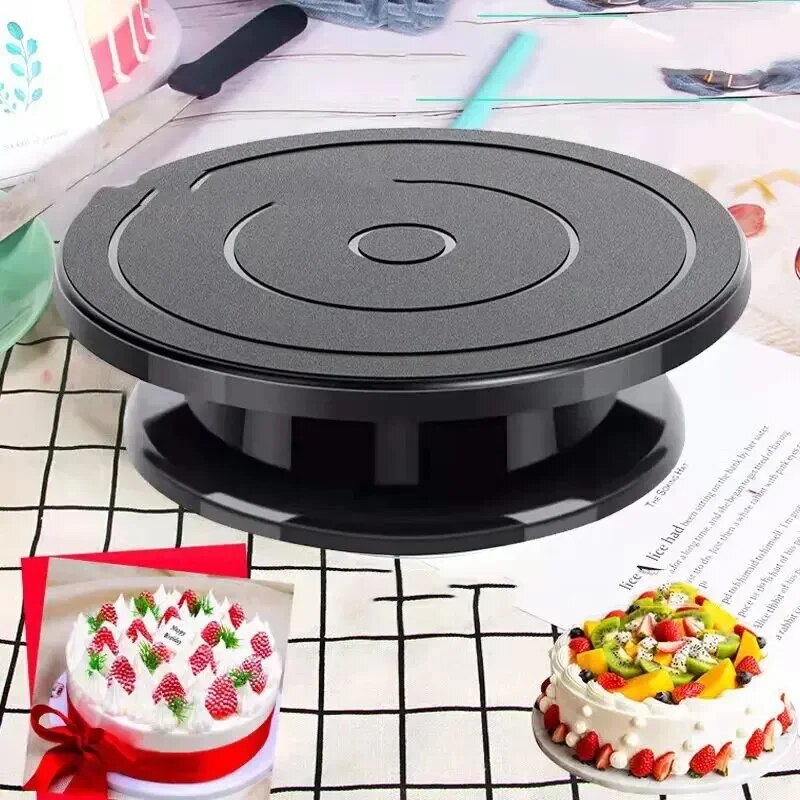 Cake Decorating Turntable - حامل تزيين كعك بلاستيكي ، قرص
