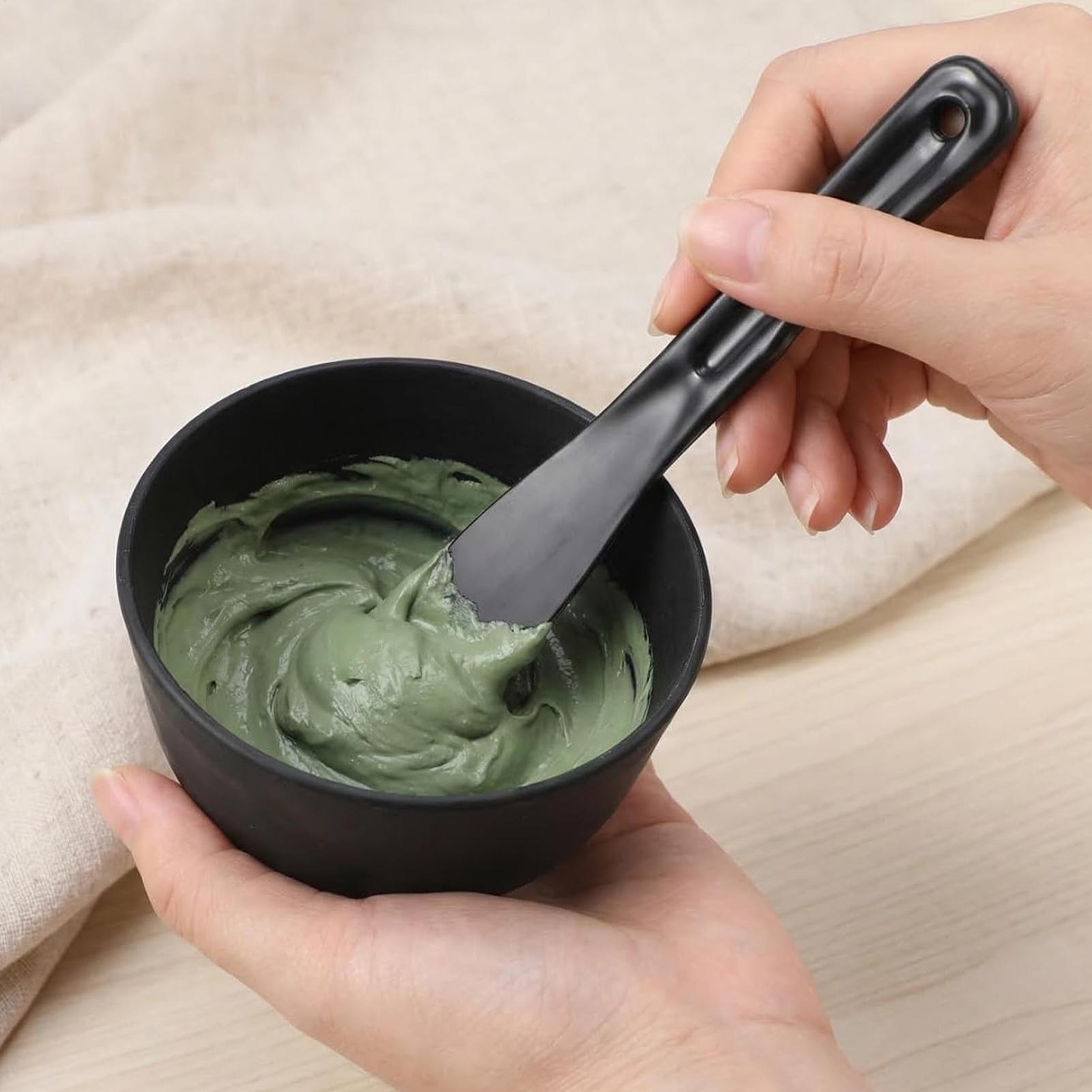 Silicone Spatula Set - مجموعة أوعية قناع الوجه السيليكونية، عصا