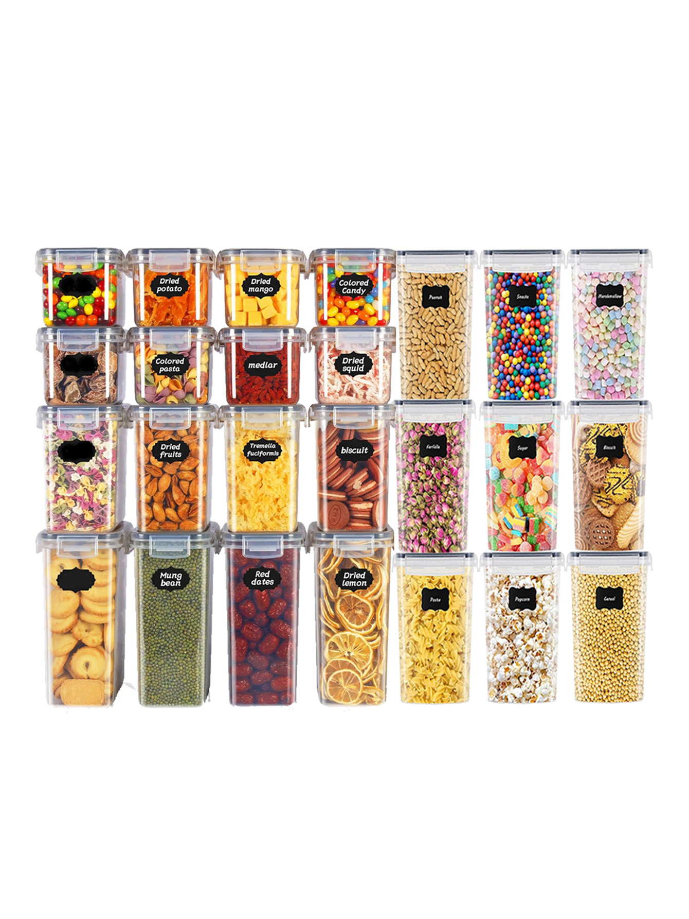 Kitchen Gadgets Organizer - 48 قطعة، حاويات تخزين طعام محكمة