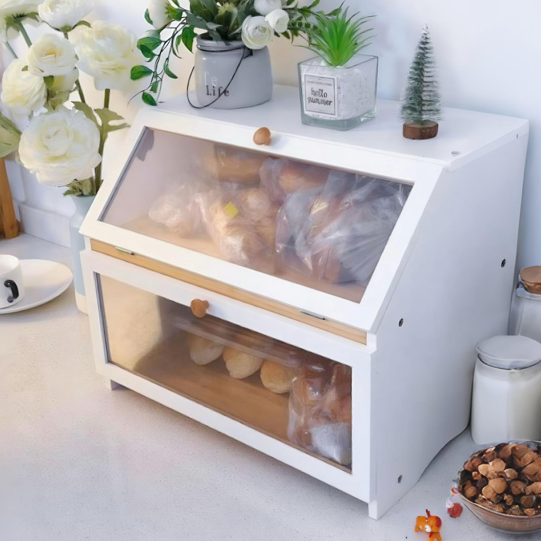صندوق خبز HOMEKOKO ذو طبقتين ل - مراجعة Kitchen Gadgets Organizer وسعره