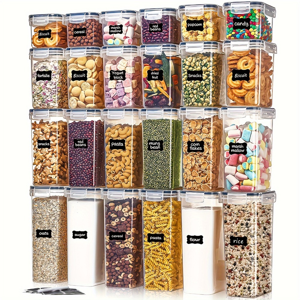 24 قطعة من حاويات تخزين الطعام - مراجعة Kitchen Gadgets Organizer وسعره