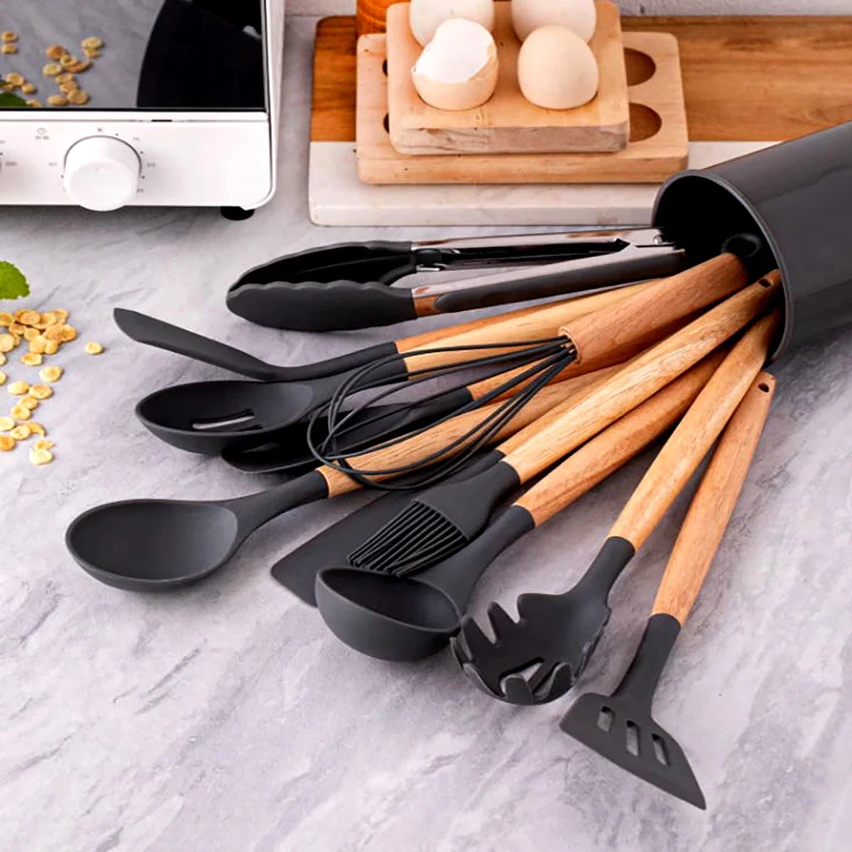 طقم أدوات مطبخ سيليكون 12 قطعة - مراجعة Silicone Spatula Set وسعره