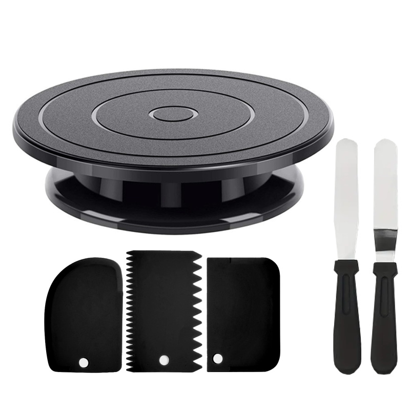 طقم تزيين الكيك مكون من 6 قطع  - مراجعة Cake Decorating Turntable وسعره