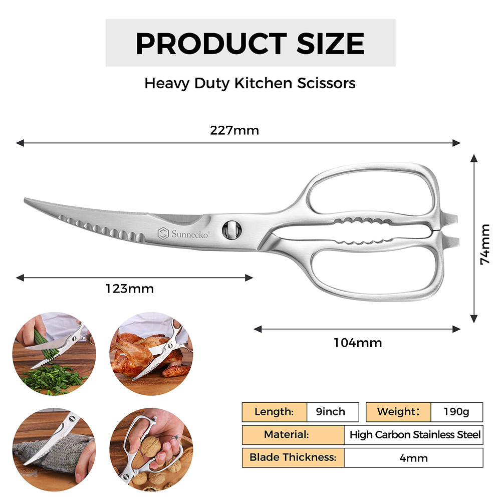 Sunnico-مقصات مطبخ احترافية من - مراجعة Kitchen Gadgets Latest وسعره