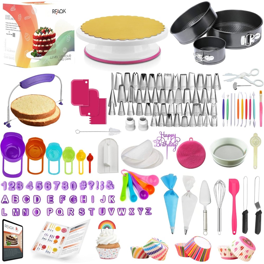 لوازم تزيين الكيك، مجموعة تزيي - مراجعة Cake Decorating Turntable وسعره