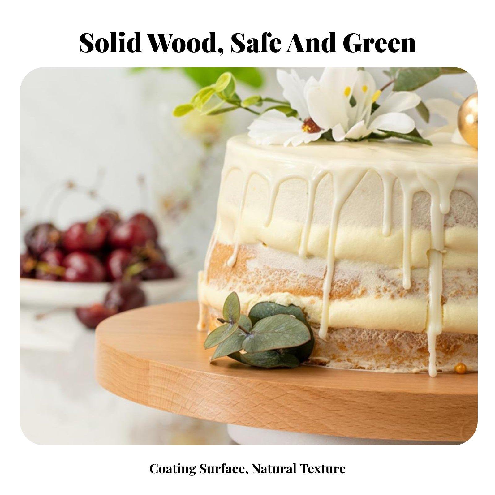 منصة دوارة من الخشب الصلب لتزي - مراجعة Cake Decorating Turntable وسعره