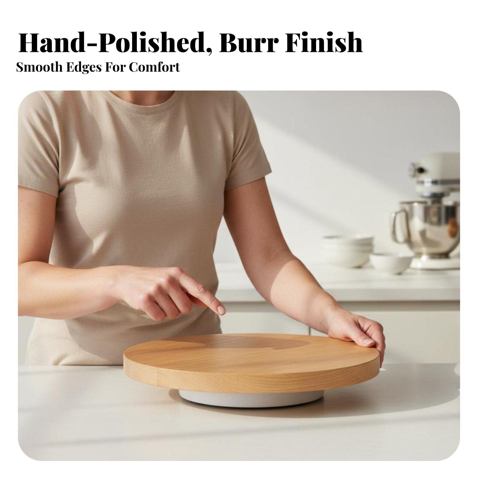 منصة دوارة من الخشب الصلب لتزي - مراجعة Cake Decorating Turntable وسعره