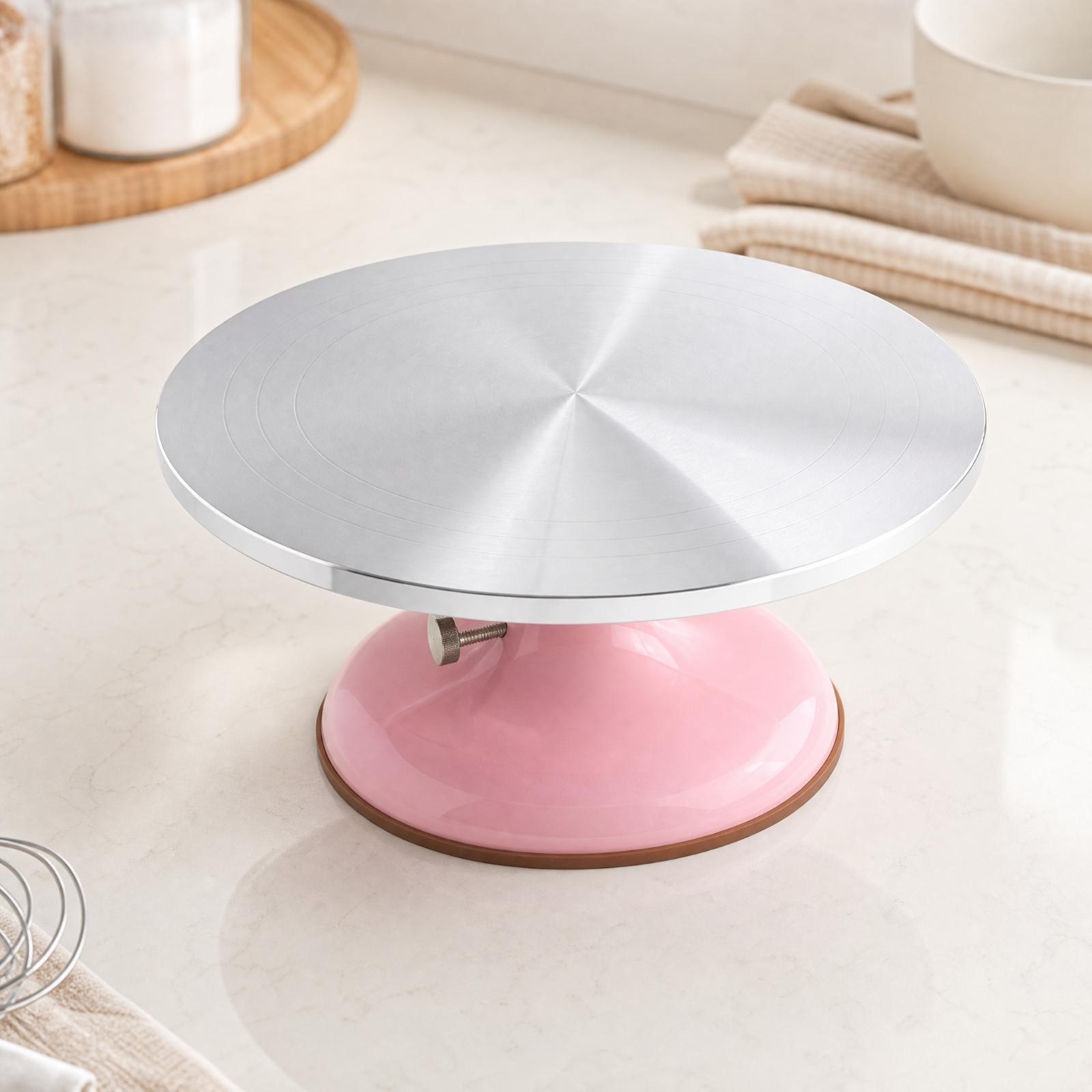 طاولة دوارة يدوية لتزيين الكيك - مراجعة Cake Decorating Turntable وسعره