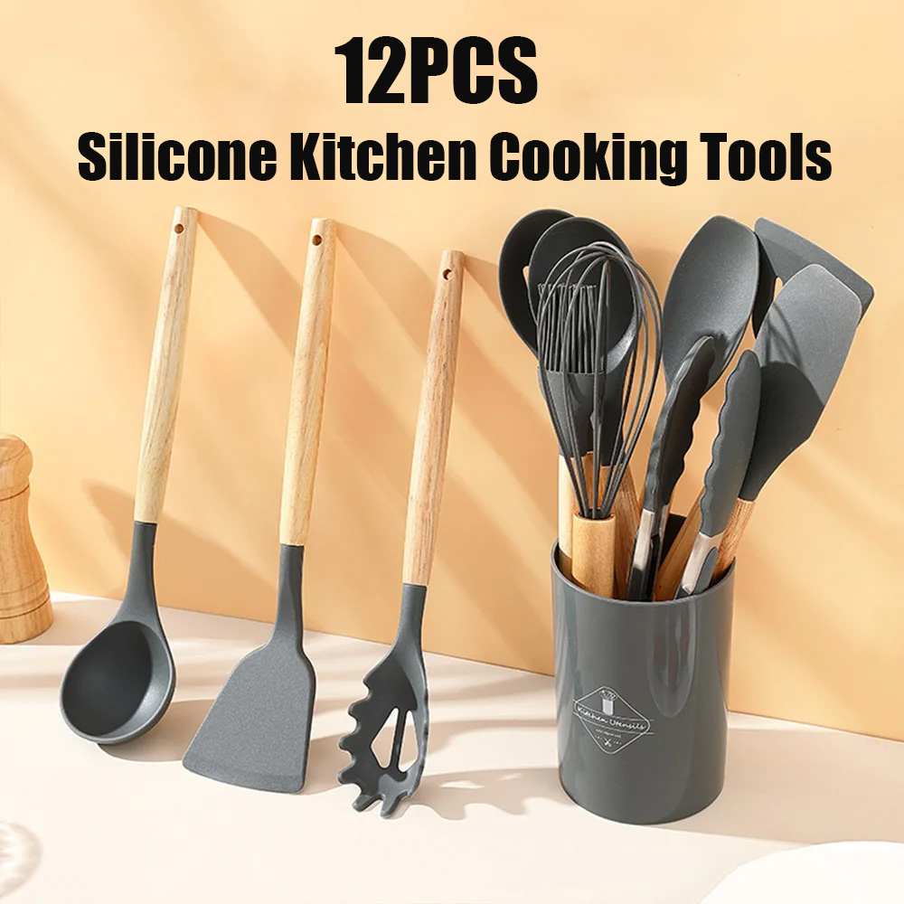 12 قطعة أواني المطبخ سيليكون غ - مراجعة Silicone Spatula Set وسعره