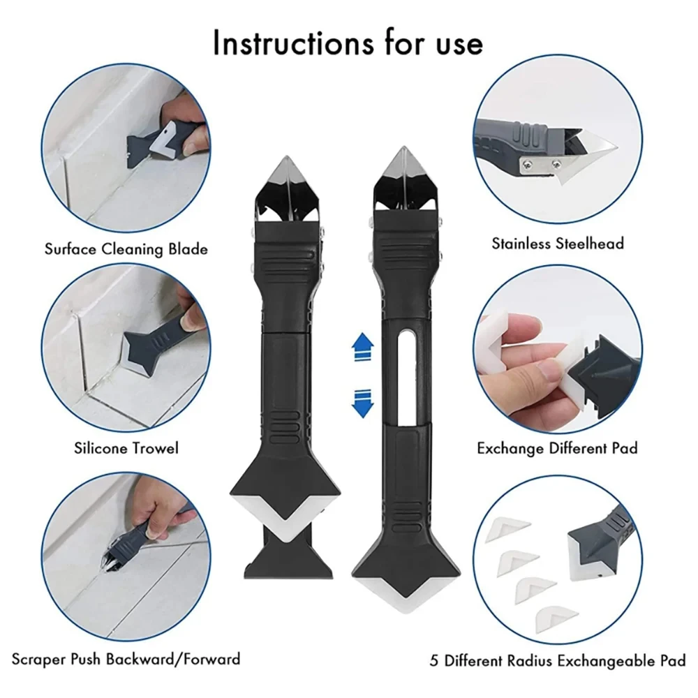 5 في 1 رأس معدني الغراء مجموعة - مراجعة Silicone Spatula Set وسعره