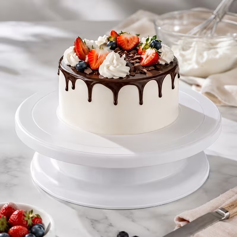 منصة دوارة لتزيين الكيك، مناسب - مراجعة Cake Decorating Turntable وسعره