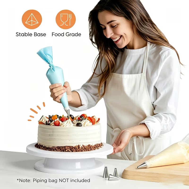 منصة دوارة لتزيين الكيك، مناسب - مراجعة Cake Decorating Turntable وسعره